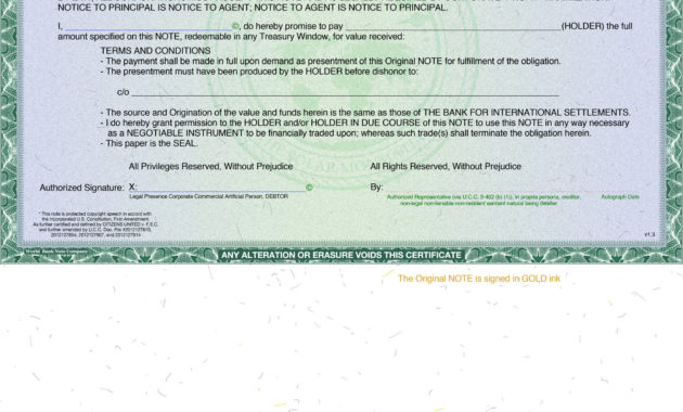 Issuing Our Own American National Private Bonds Negotiable Within Corporate Bond Certificate Template
