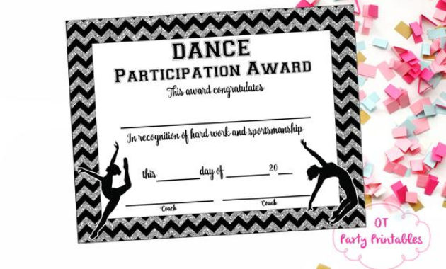 Items Similar To Instant Download Dance Team Certificate For Ballet Certificate Template