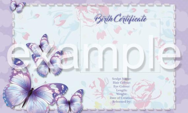 Items Similar To Reborn Doll Birth Certificate Template For Baby Doll Birth Certificate Template