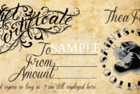 Items Similar To Tattoo Gift Certificate Thea Fear On Etsy In Awesome Tattoo Gift Certificate Template