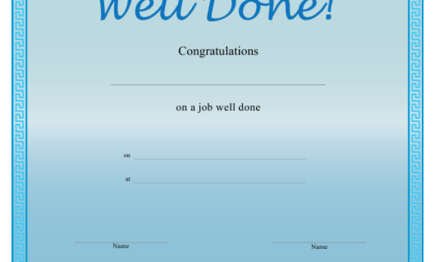 Job Well Done Certificate Template Download Printable Pdf Throughout Free Good Job Certificate Template Free