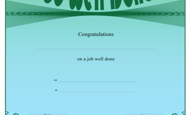 Job Well Done Certificate Template Download Printable Pdf With Regard To Good Job Certificate Template