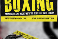 Kickboxing Flyer Template Free » Dondrup In Boxing Certificate Template