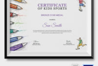 Kids Sports Certificate 5 Word Psd Format Download Pertaining To Sportsmanship Certificate Template