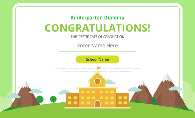 Kindergarten Diploma Certificate Template Download Free Within Amazing Kindergarten Completion Certificate Templates