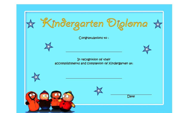 Kindergarten Diploma Certificate Templates 10 Designs Free With Amazing Kindergarten Graduation Certificates To Print Free