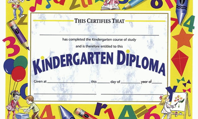 Kindergarten Graduation Diplomahayes Publishing Throughout Free Hayes Certificate Templates