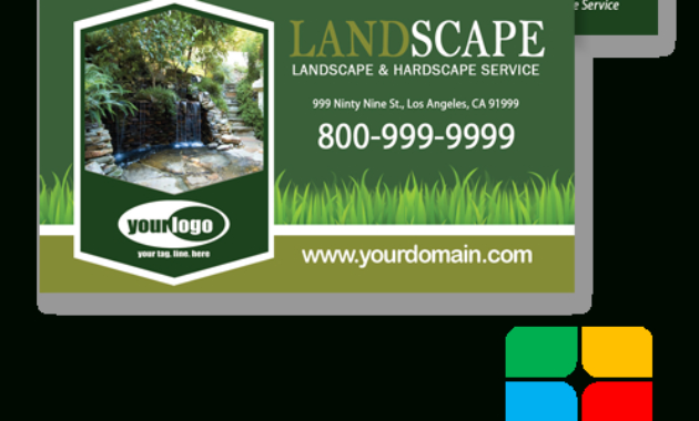 Landscaping Business Cards Templates Service Print Ads Pertaining To Landscaping Business Card Template