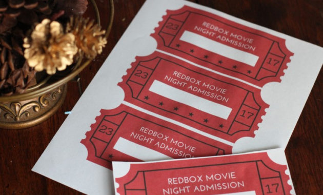 Last Minute Gifts With Redbox Free Printable A Southern In Movie Gift Certificate Template