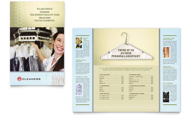 Laundry Dry Cleaners Brochure Template Design Pertaining To Free Laundromat Business Plan Template