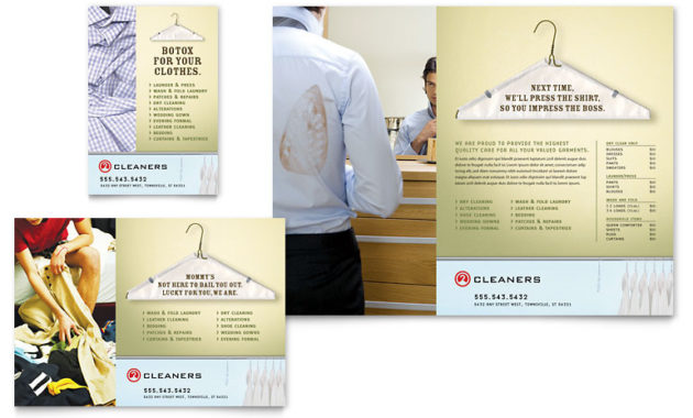Laundry Dry Cleaners Flyer Ad Template Word Publisher Pertaining To Free Laundromat Business Plan Template