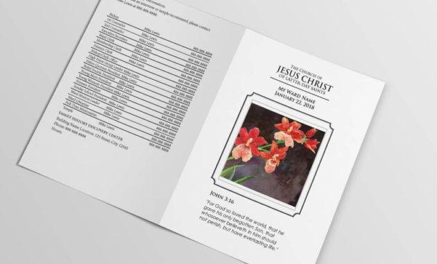Lds Church Program Template Editable With Watercolor Etsy Throughout Lds Sacrament Meeting Program Template
