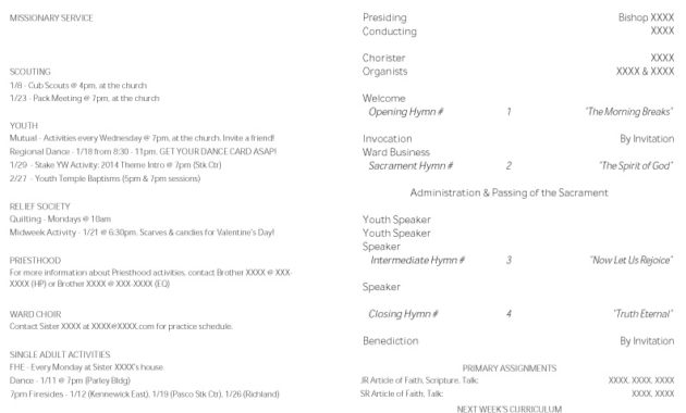 Lds Primary Sacrament Program 2013 Just Bcause Pertaining To Printable Sacrament Meeting Program Template