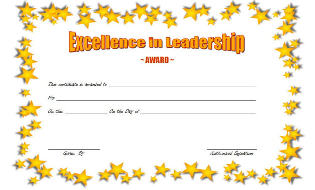 Leadership Award Certificate Templates 10 Best Designs With Regard To Free Leadership Award Certificate Template
