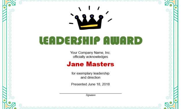 Leadership Award Templates Certificate Template Downloads With Regard To Winner Certificate Template