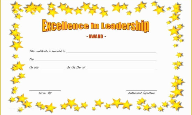Leadership Certificate Template Free Of Leadership Award In Free Leadership Award Certificate Template
