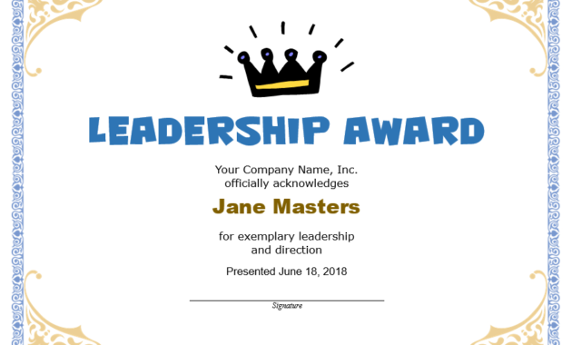 Leadershipcertificatetemplate08Doceditablemsword Within Handwriting Certificate Template 10 Catchy Designs