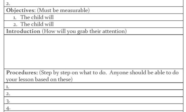 Lesson Plan Template Guide For Student Success Child With Professional Learning Community Agenda Template