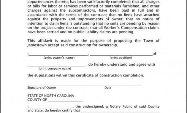 Letter Of Substantial Completion Template Examples In Certificate Of Construction Completion Template