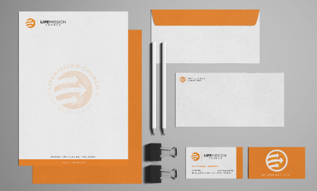 Letterhead Business Card Envelope Church Brand Guide Inside Business Card Letterhead Envelope Template