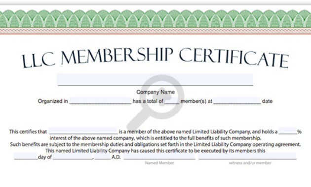 Llc Membership Certificate Free Limited Liability Within Download Ownership Certificate Templates Editable