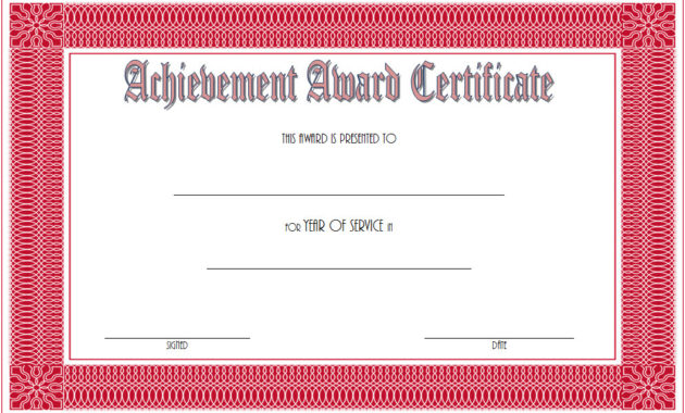 Long Service Award Certificate Templates 7 Official Pertaining To Recognition Of Service Certificate Template