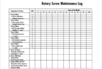 Maintenance Log Templates 12 Free Printable Word Inside Tractor Maintenance Log Template