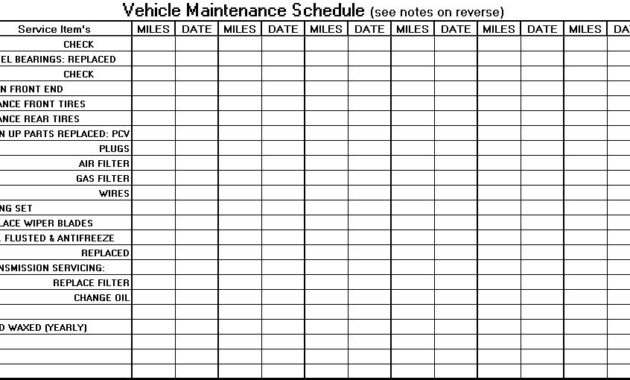 Maintenance Log Templates Best Office Files For Tractor Maintenance Log Template
