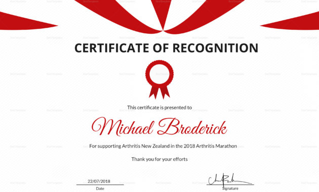Marathon Participation Certificate Design Template In Psd For 5K Race Certificate Templates
