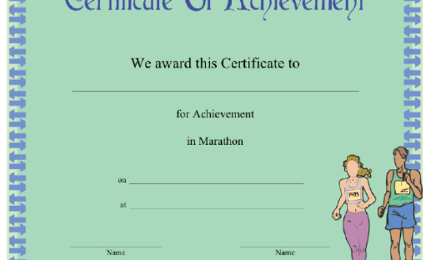 Marathon Printable Certificate Pertaining To Marathon Certificate Templates