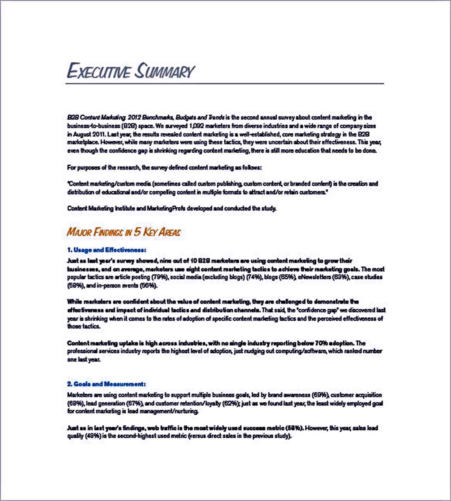 Marketing Plan Executive Summary Templates Room Surf With Executive Summary Template For Business Plan