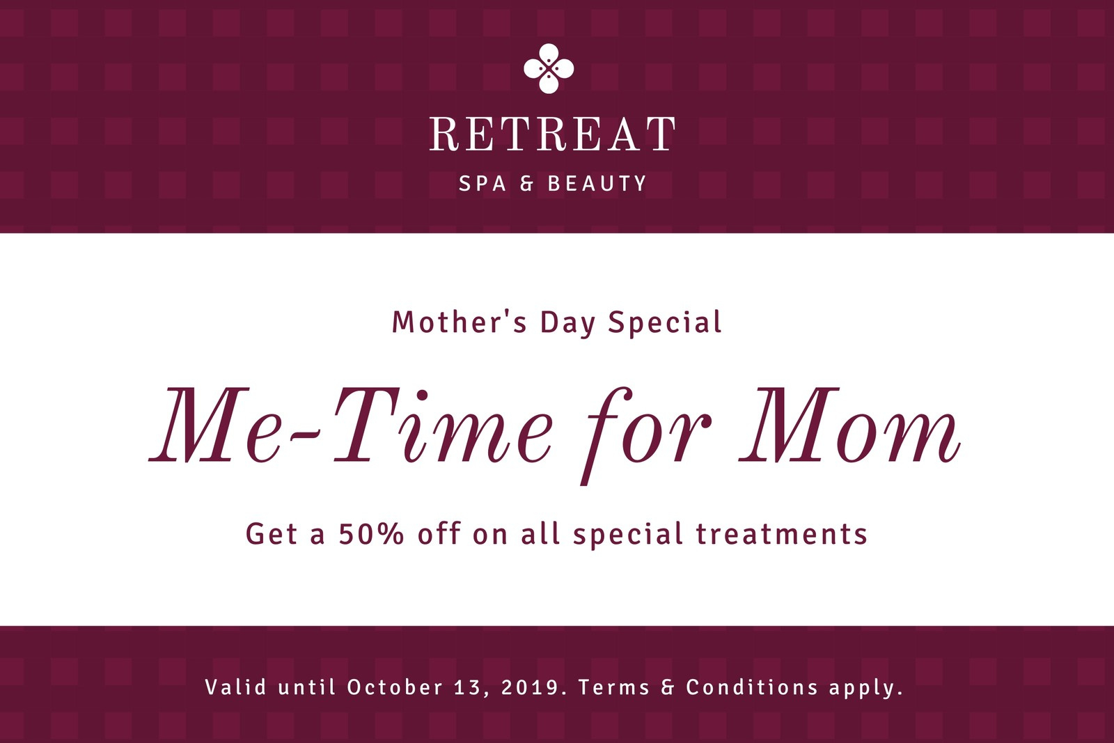 Maroon Pattern Mother&amp;#039;S Day Gift Certificate Templates Intended For Mothers Day Gift Certificate Template
