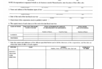 Massachusetts Corporation Annual Report Secretary Of The Intended For Corporate Secretary Certificate Template