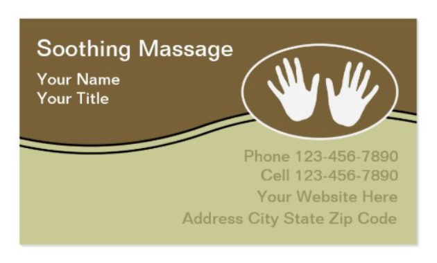 Massage Business Cards Zazzle Regarding Massage Therapy Business Card Templates