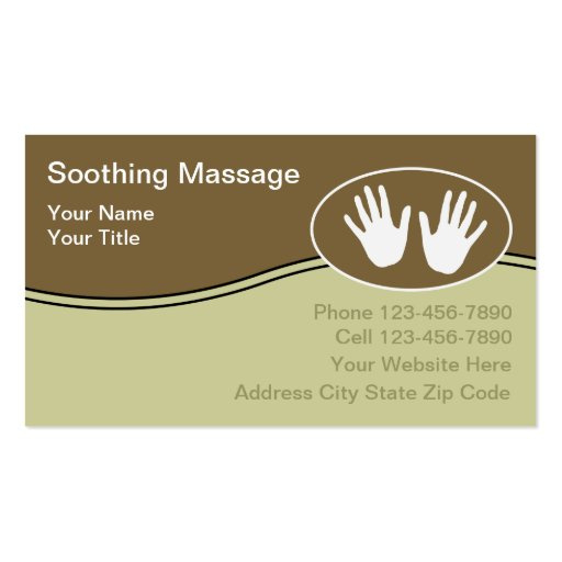 Massage Business Cards Zazzle Regarding Massage Therapy Business Card Templates