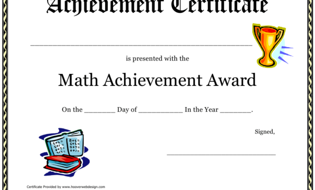 Math Achievement Award Certificate Template Download Throughout Quality Math Award Certificate Templates