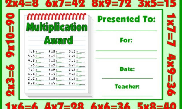 Math Awards Certificates Throughout Quality Math Award Certificate Templates