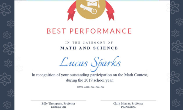 Math Contest Certificate Template Visme With Regard To Inside Math Certificate Template