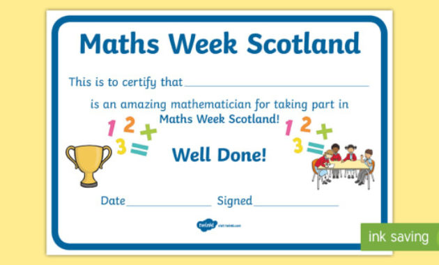 Maths Week Scotland Certificate Maths Certificate Throughout Super Reader Certificate Template