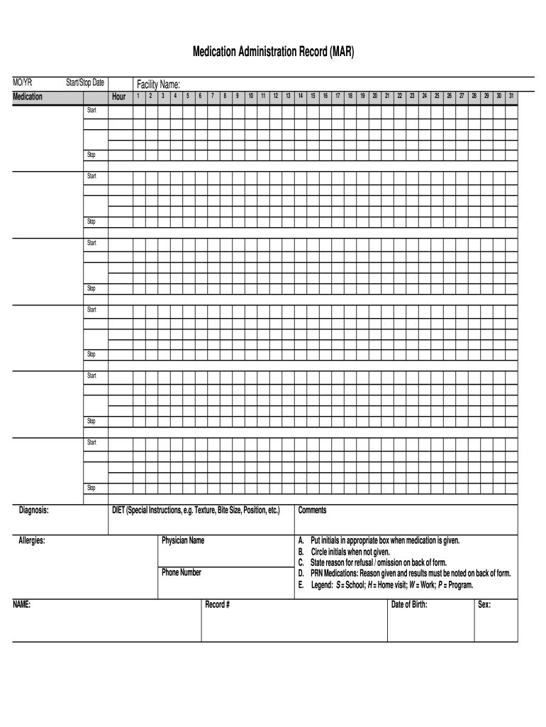 Medication Administration Record Template Fill Out And For Amazing Medication Dispensing Log Template