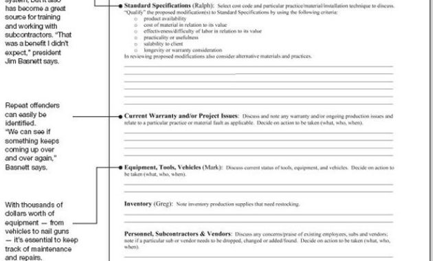 Meeting Agenda For Production Team Remodeling Within Best Weekly Operations Meeting Agenda Template