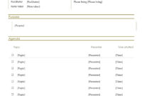 Meeting Agenda Purpose And Template • Invitation Template With Free First Board Meeting Agenda Template