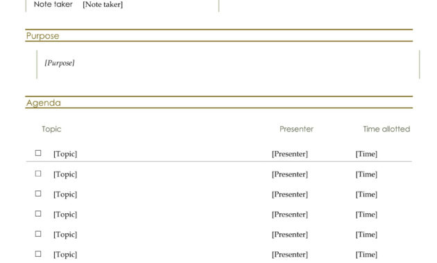 Meeting Agenda Purpose And Template • Invitation Template With Free First Board Meeting Agenda Template