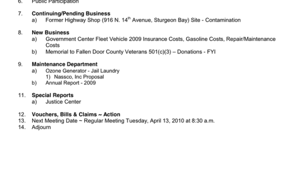 Meeting Agenda Sample In Word And Pdf Formats Within Meeting Agenda Template Word 2010