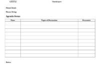 Meeting Agenda Template Microsoft Word With Blank Meeting Agenda Template