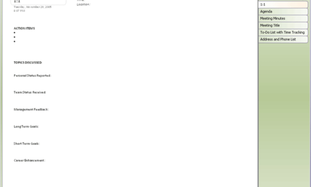 Meeting Management Agenda Template Microsoft Onenote Inside Agenda Template Word 2007