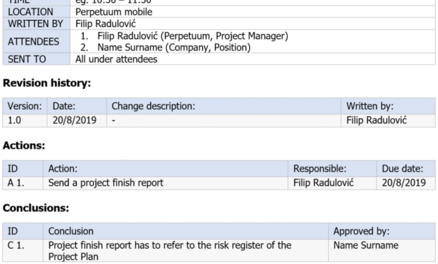 Meeting Minutes Template With Action Column • Invitation In Meeting Notes Template With Action Items