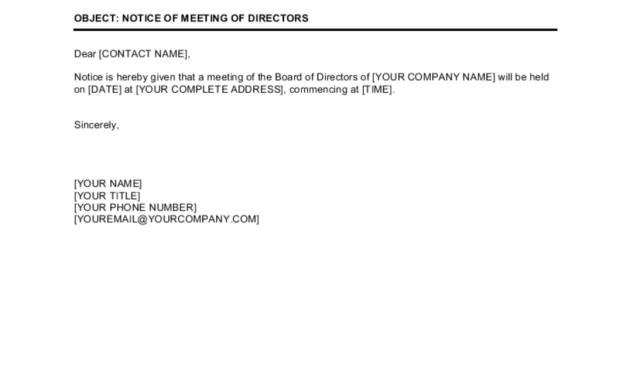 Meeting Notice Template Sample Get Free Calendar For Meeting Notice Template
