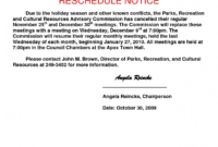 Meeting Rescheduled Notice Sample Template Business Format Pertaining To Reschedule Meeting Email Template