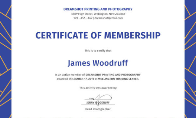 Membership Certificate Template Wanew Throughout Free Life Membership Certificate Templates